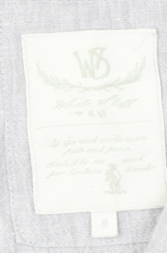 White Stuff Women's Grey Linen Blazer Size 8