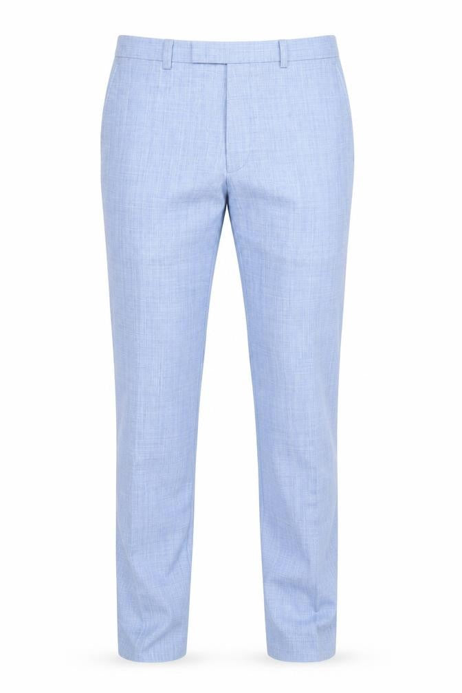 Front view of French Connection Men's Blue Trousers, size 32, Regular Fit