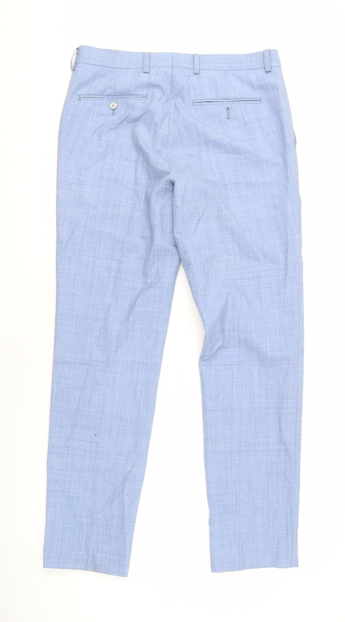 French Connection Men's Blue Trousers, Size 32, Regular Fit