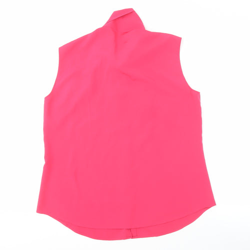 Austin Reed Women's Pink Blouse Size 18 Sleeveless Bow