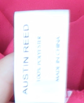 Austin Reed Women's Pink Blouse Size 18 Sleeveless Bow