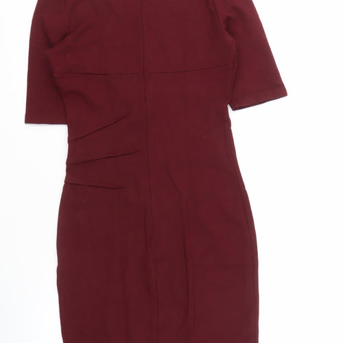 Baukjen Women's Red Sheath Half Sleeve Dress Size 10