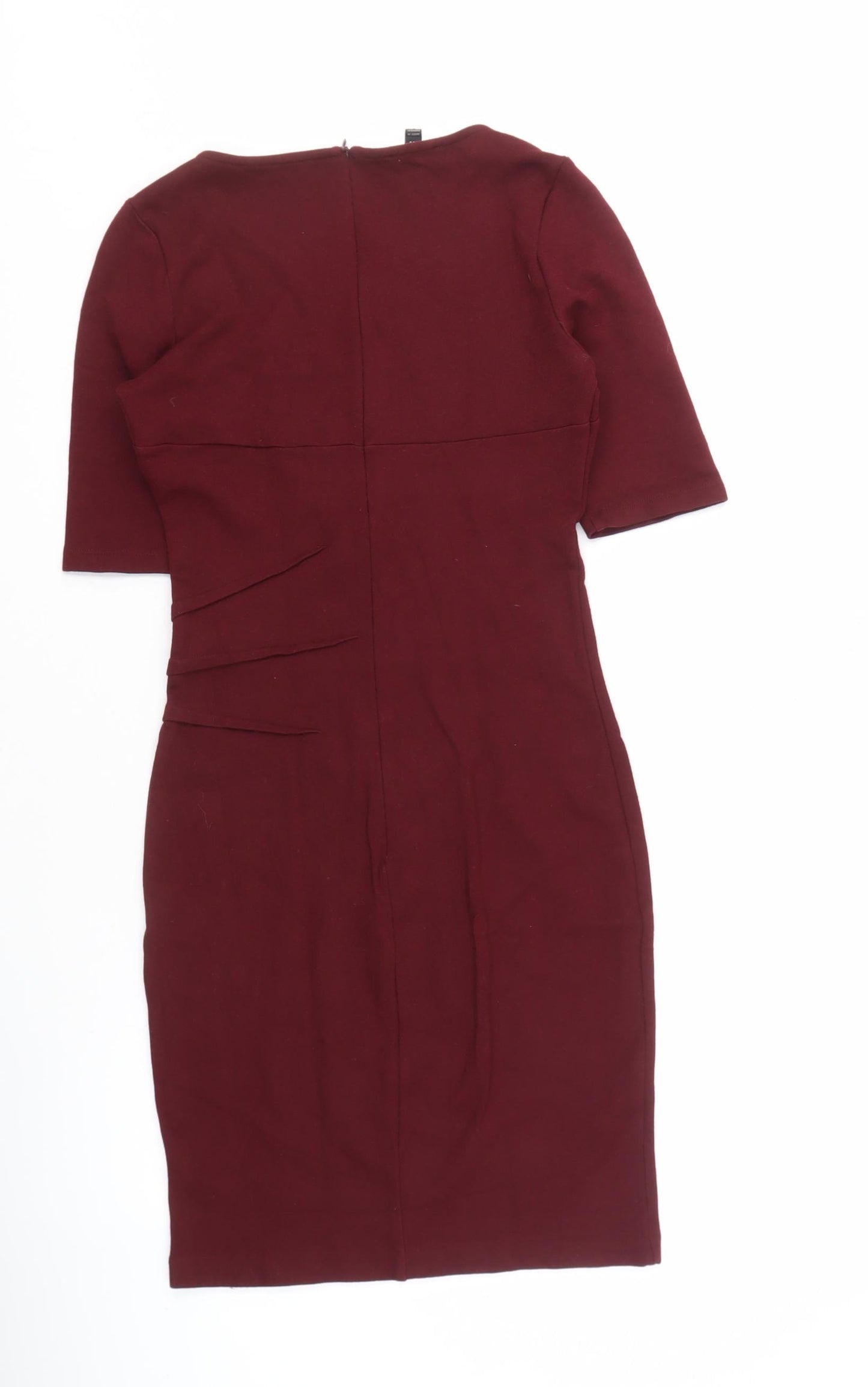 Baukjen Women's Red Sheath Half Sleeve Dress Size 10