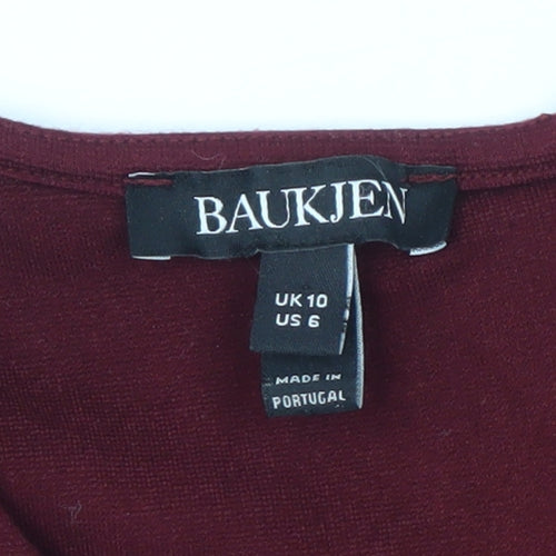 Baukjen Women's Red Sheath Half Sleeve Dress Size 10
