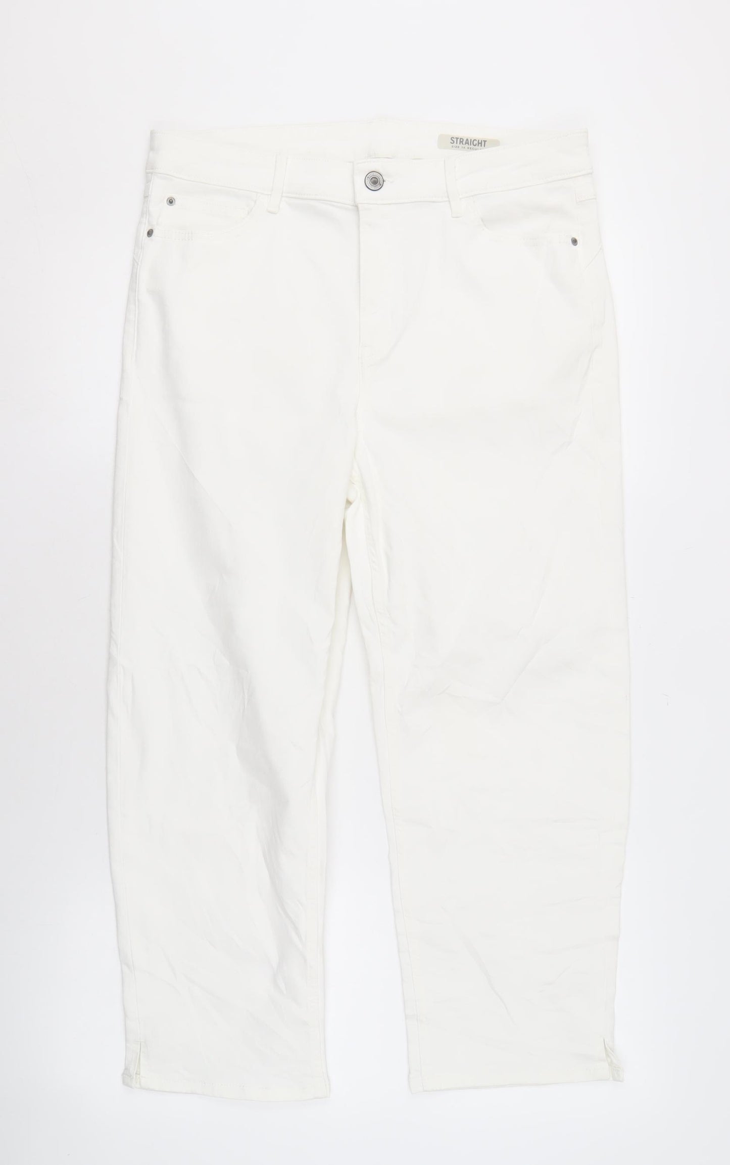 Marks and Spencer Women’s White Straight Jeans Size 16