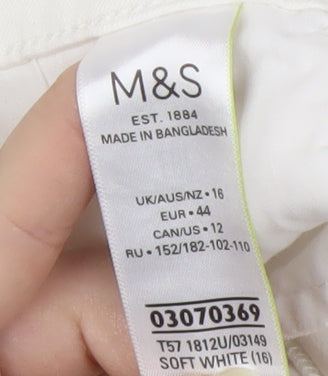 Marks and Spencer Women’s White Straight Jeans Size 16