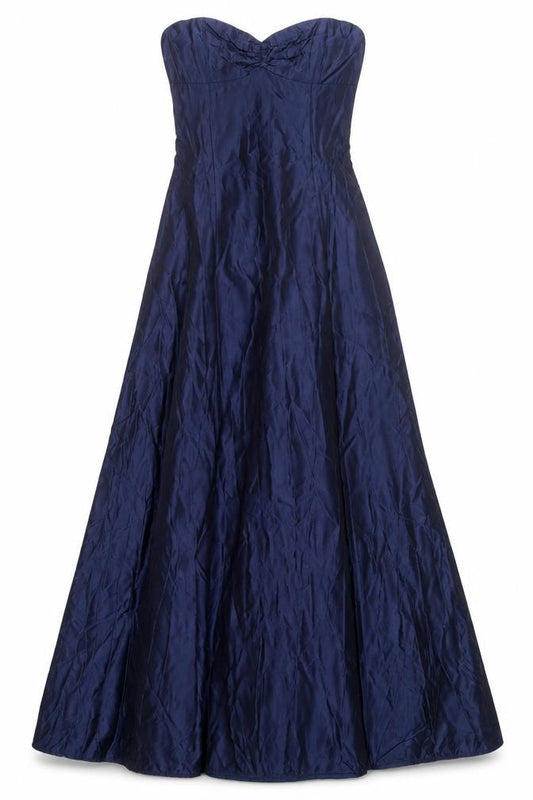 Front view of Laundry by Shelli Segal Blue Formal Ball Gown Dress, size 6
