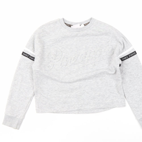 Pineapple Girls Grey Pullover Sweatshirt, Graphic Print, Dance