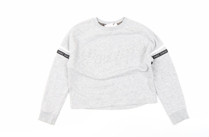 Pineapple Girls Grey Pullover Sweatshirt, Graphic Print, Dance