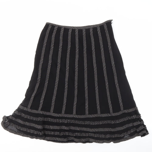 Marks and Spencer Women's Black Striped Skirt Size 12