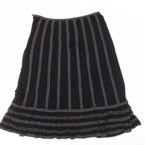 Marks and Spencer Women's Black Striped Skirt Size 12