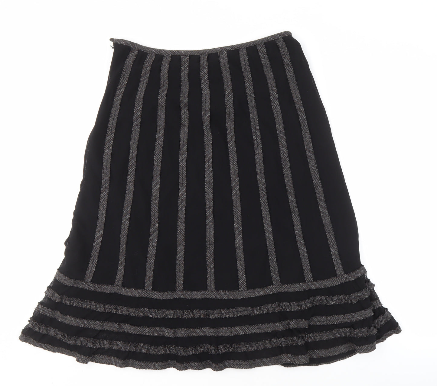 Marks and Spencer Women's Black Striped Skirt Size 12