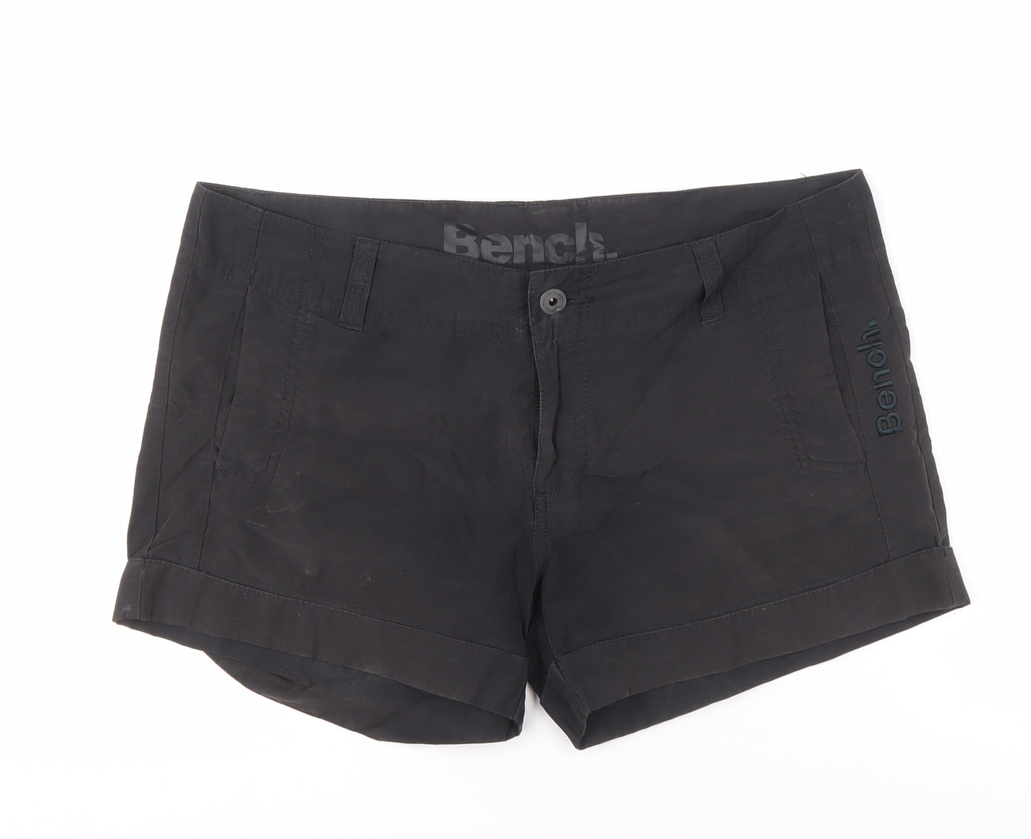 Bench Women's Black Casual Shorts Size 12 Relaxed Fit