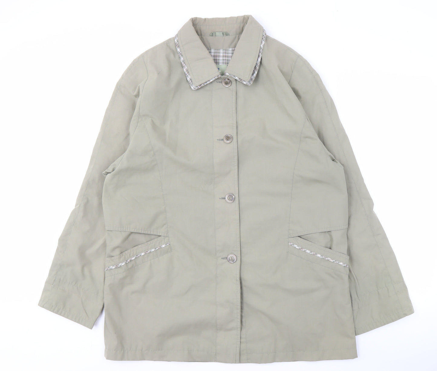Isle Collection Women's Green Coat, Size 16
