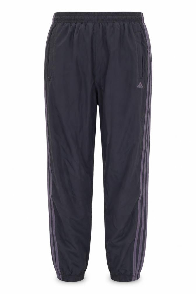 Front view of Adidas Women Black Track Pants, size 10, with Pockets