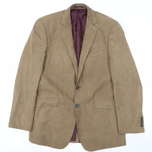 Jack Reid Men's Brown 40 Long Regular Fit Blazer