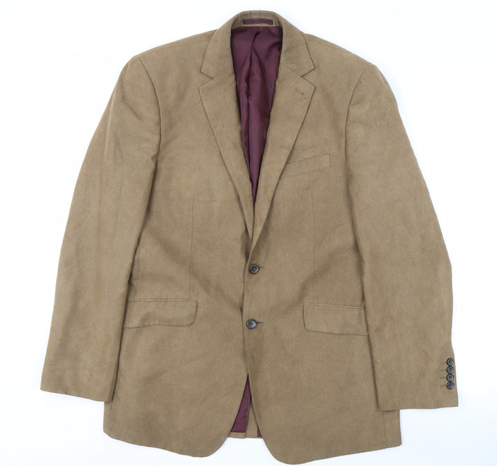 Jack Reid Men's Brown 40 Long Regular Fit Blazer