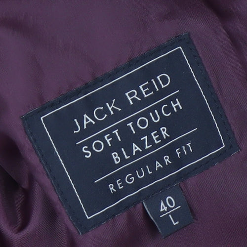 Jack Reid Men's Brown 40 Long Regular Fit Blazer