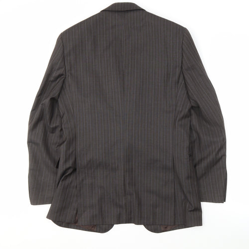 Magee Men's Brown Striped Blazer 38 Regular Fit
