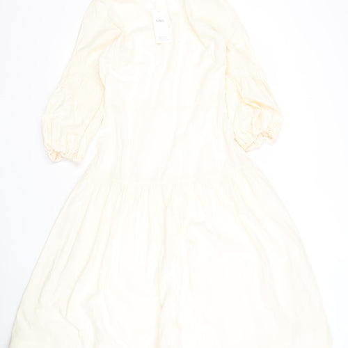 Marks and Spencer Ivory Petite Dress - Size 8