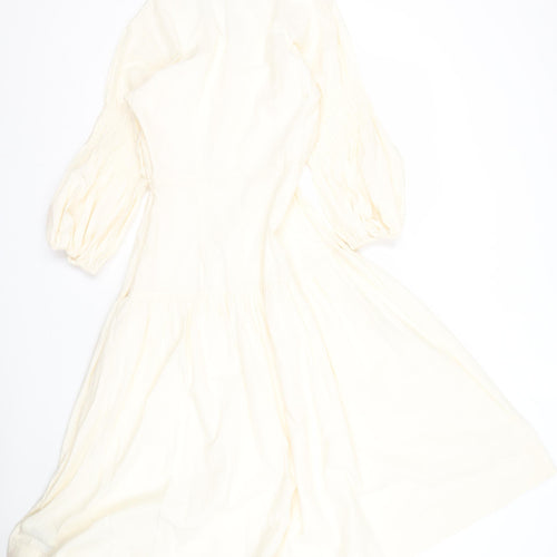 Marks and Spencer Ivory Petite Dress - Size 8