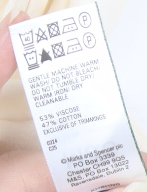 Marks and Spencer Ivory Petite Dress - Size 8