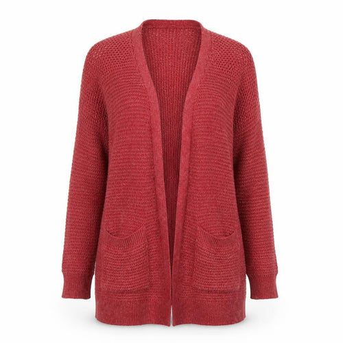 Fat Face Women's Red Cardigan UK 6 V-Neck Knit