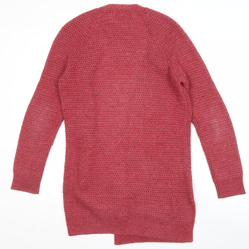Fat Face Women's Red Cardigan UK 6 V-Neck Knit