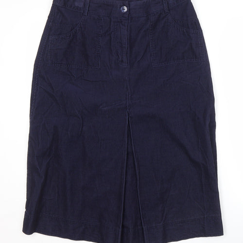 Marks and Spencer Blue Midi Pencil Skirt UK 12