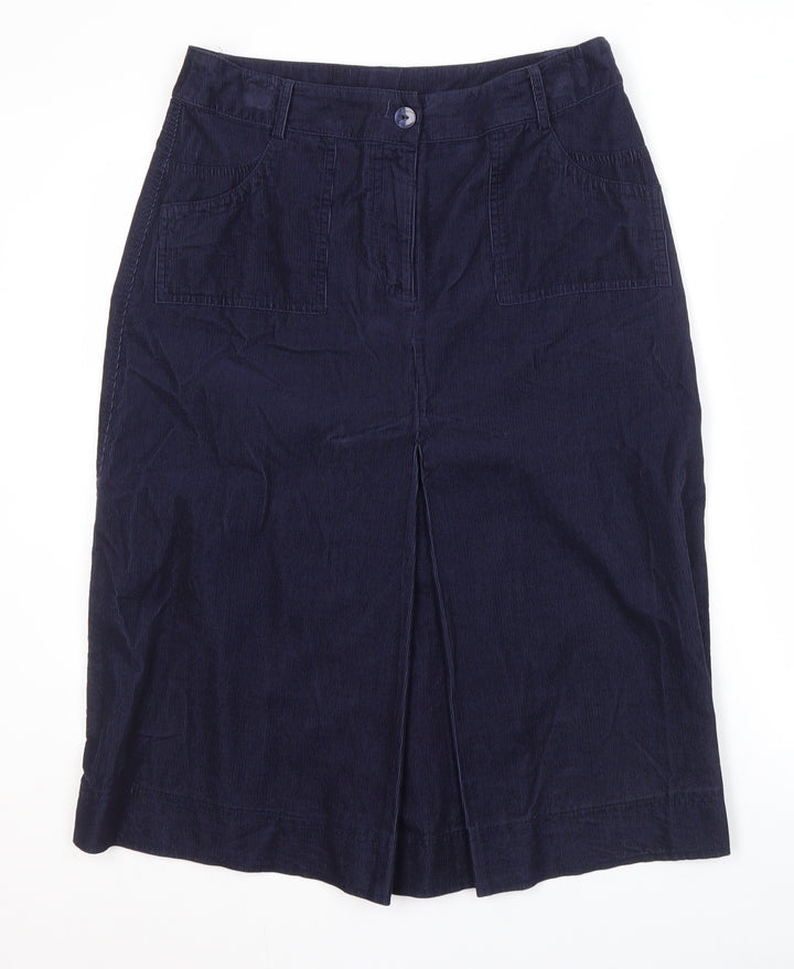 Marks and Spencer Blue Midi Pencil Skirt UK 12