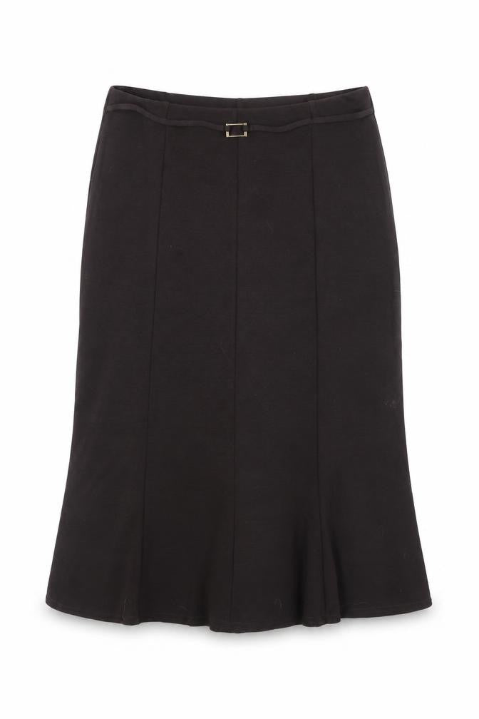Front view of Berketex Women's Black Midi Straight Skirt -, size 12