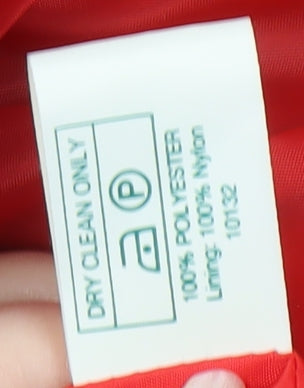 C&A Women's Red Notch Lapel Blazer, Size 12