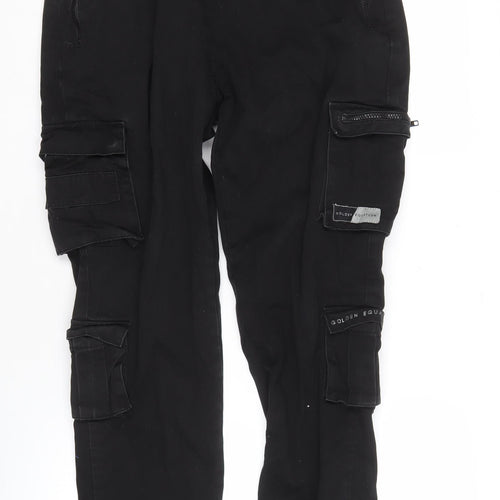 Golden Equation Mens Black Cargo Trousers Large