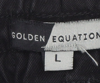 Golden Equation Mens Black Cargo Trousers Large