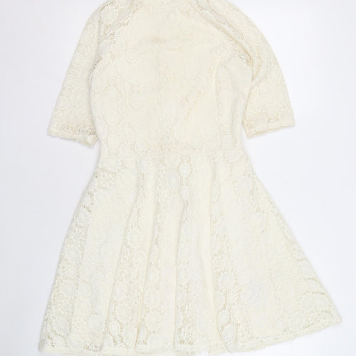 Miss Selfridge Women's Ivory Lace Dress Size 10