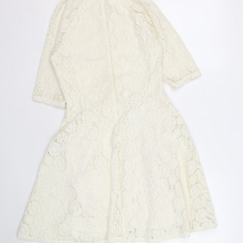 Miss Selfridge Women's Ivory Lace Dress Size 10