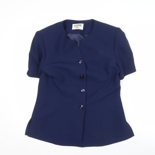 Kasper Women's Blue Blazer Size 10, Short Sleeve