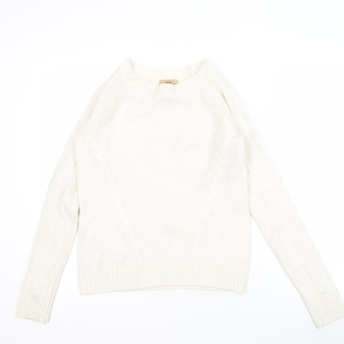 Aphorism Women's Ivory Cable-Knit Pullover Jumper M