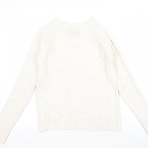 Aphorism Women's Ivory Cable-Knit Pullover Jumper M