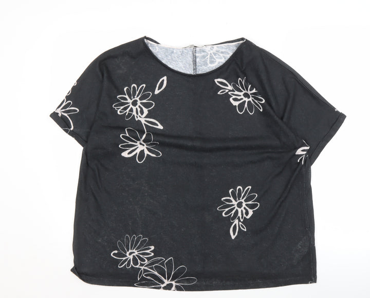 RJR. John Rocha Women's Black Floral Top Size 18