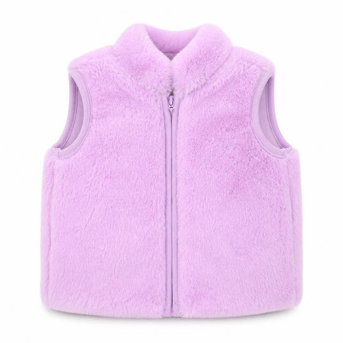 Baby Mac Unisex Purple Faux Fur Zipped Vest 3-6 Months
