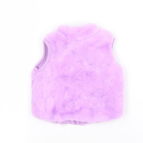 Baby Mac Unisex Purple Faux Fur Zipped Vest 3-6 Months