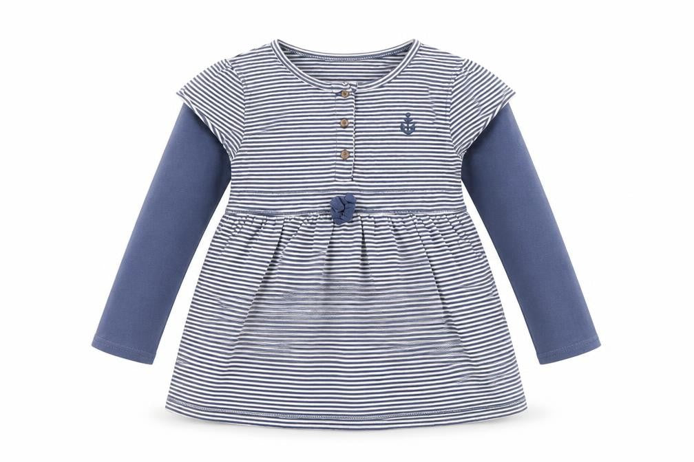 Next Girls Blue Striped Dress Shirt 4-5 Years