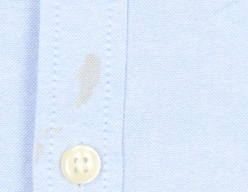 Matalan Boys Blue Button-Up Short Sleeve Shirt, Size 7 Years