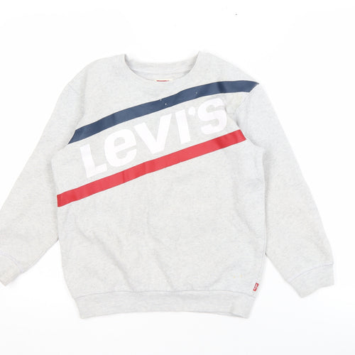 Levi's Boys Grey Logo Pullover Sweatshirt 8 Years