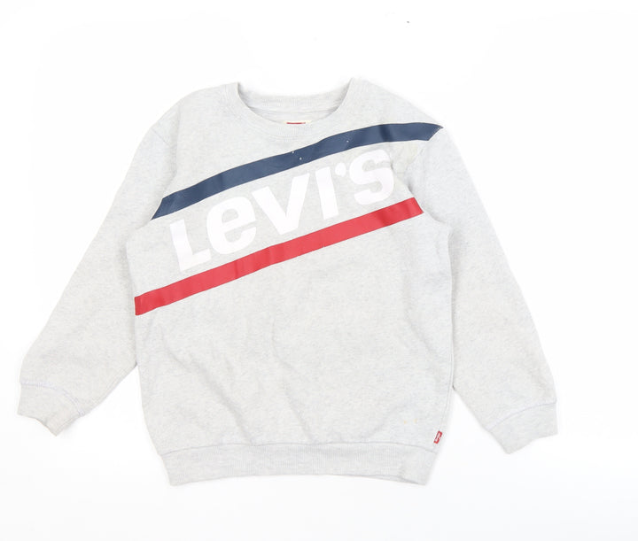 Levi's Boys Grey Logo Pullover Sweatshirt 8 Years