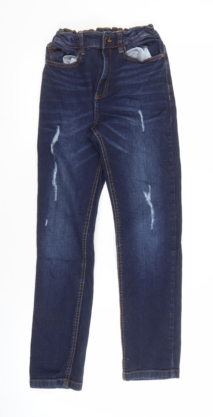 Destination Boys Blue Ripped Denim Jeans Size 18
