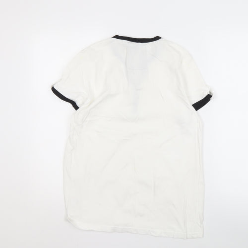Good For Nothing Men's White Henley T-Shirt S