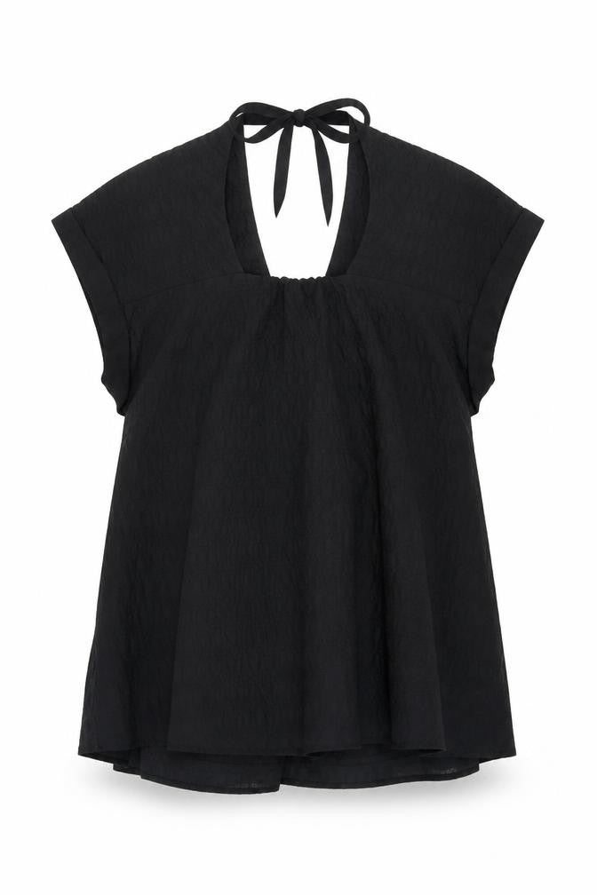 Front view of River Island Women's Black Halter Dress, size 10