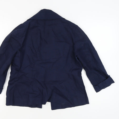 Great Plains Women's Blue Linen Blazer L